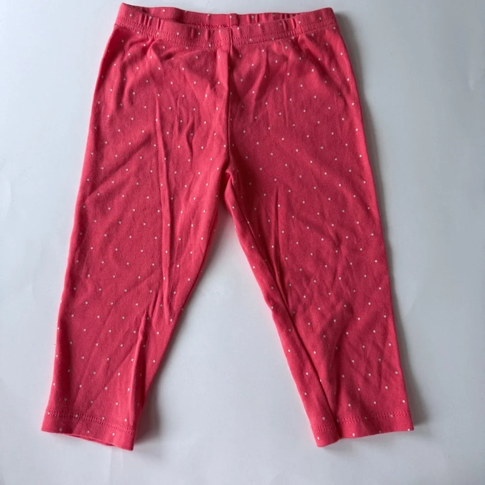 Lot of 06 Piece 04 Baby Girl 18 Month Leggings Pants Stretch Carter’s And 2 Tops
